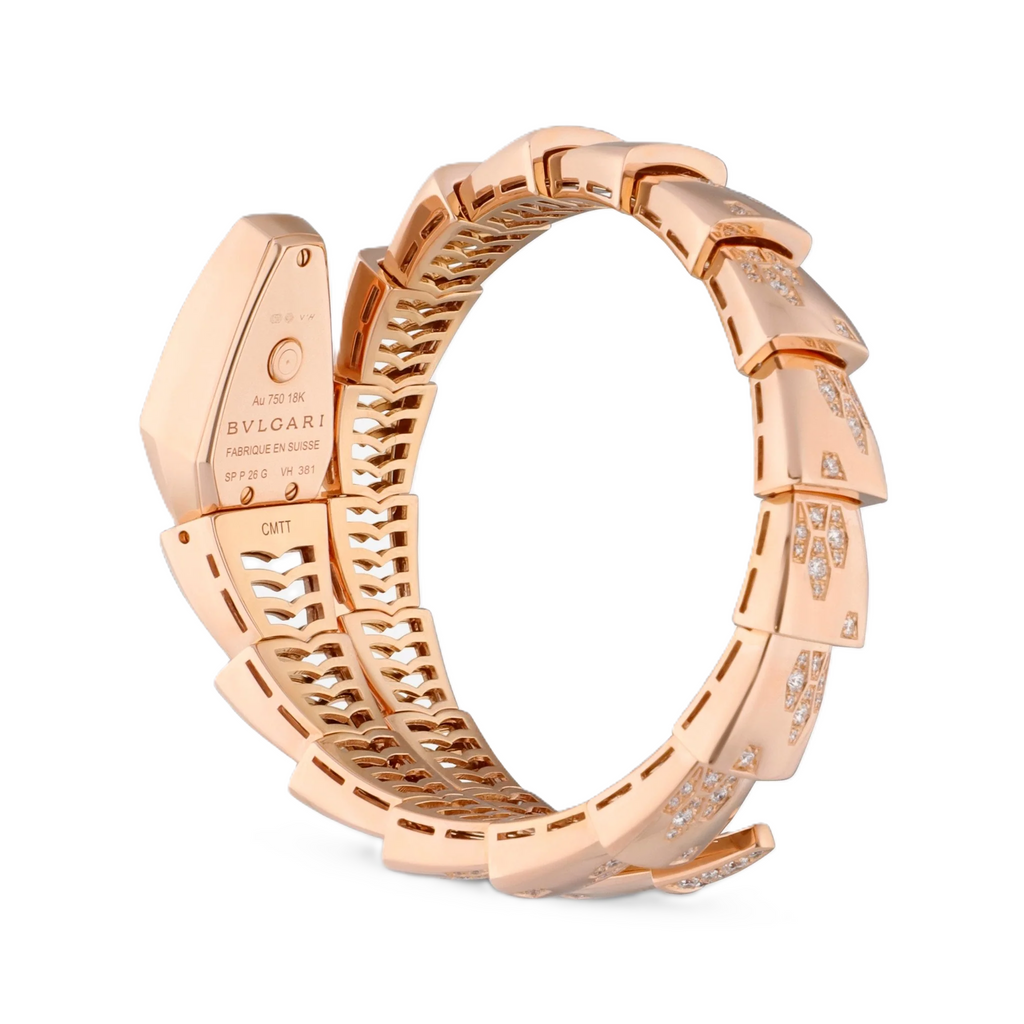 Bvlgari Serpenti 18K Rose Gold Diamond Quartz Ladies Watch