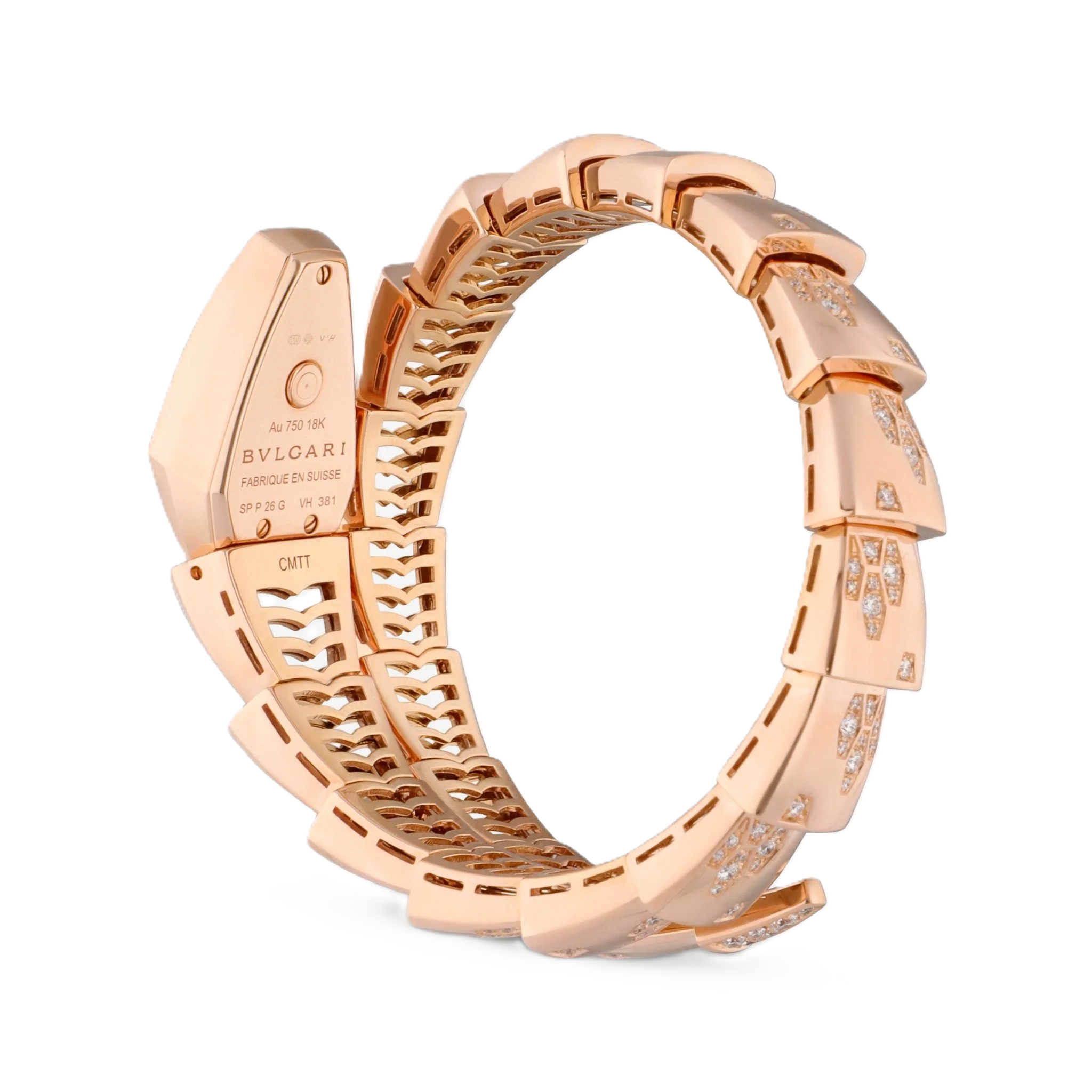 Bvlgari Serpenti 18K Rose Gold Diamond Quartz Ladies Watch