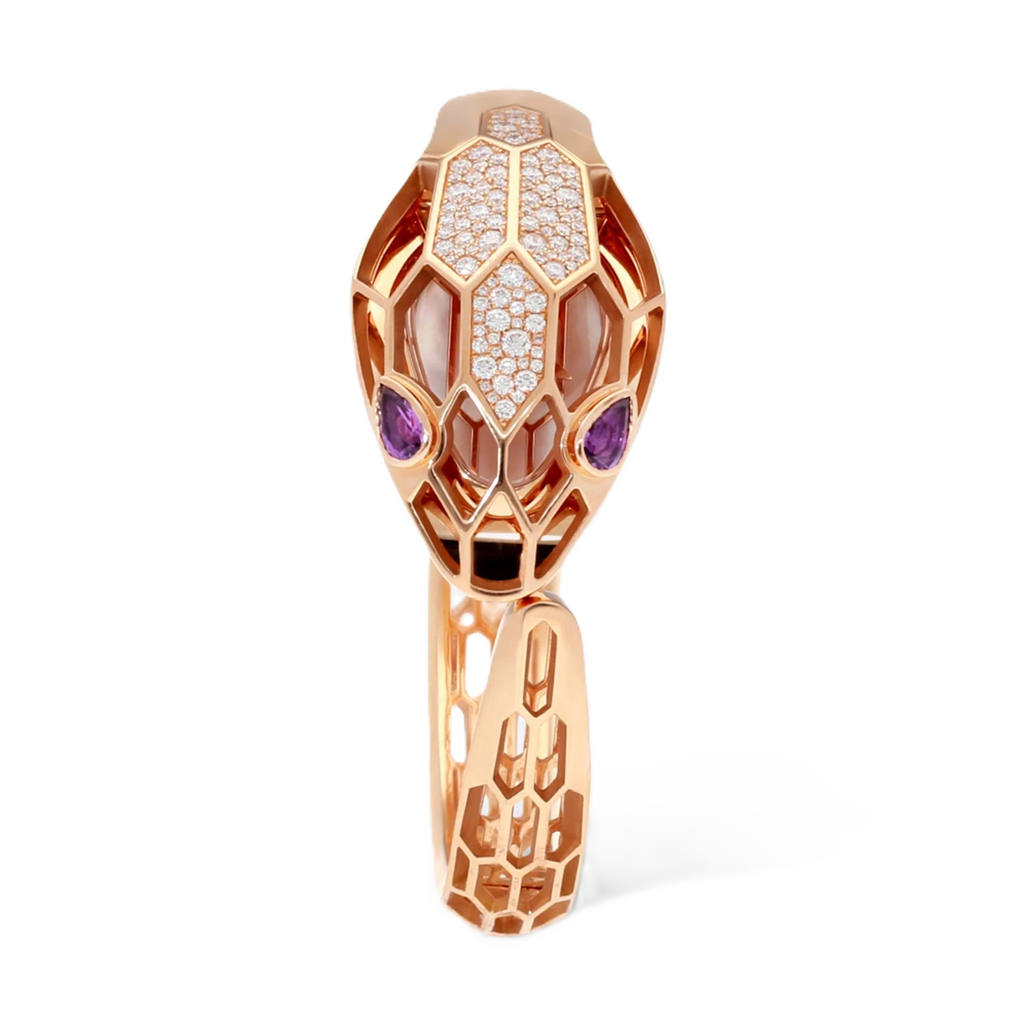 Bvlgari Serpenti Misteriosi Secret 18K Rose Gold Diamond Quartz Ladies Watch