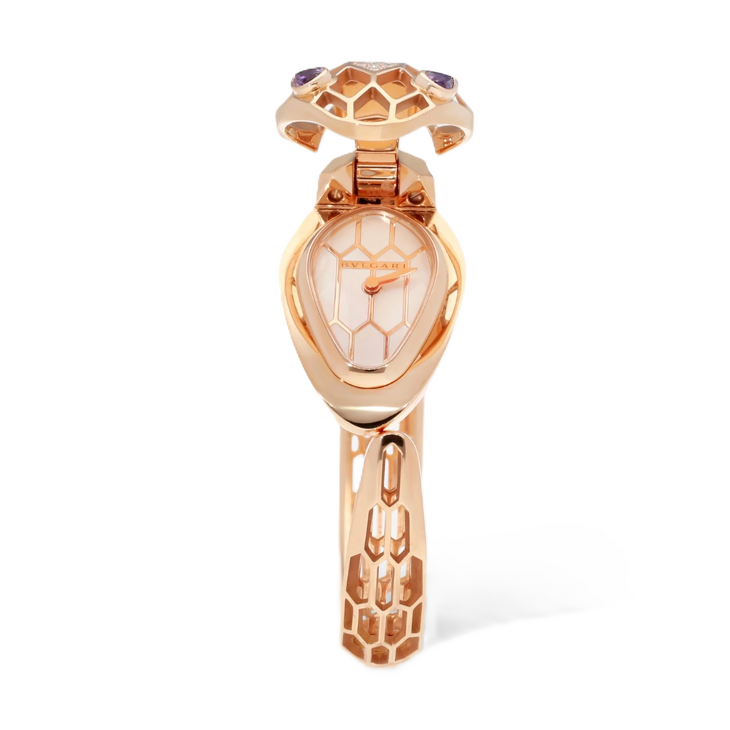 Bvlgari Serpenti Misteriosi Secret 18K Rose Gold Diamond Quartz Ladies Watch