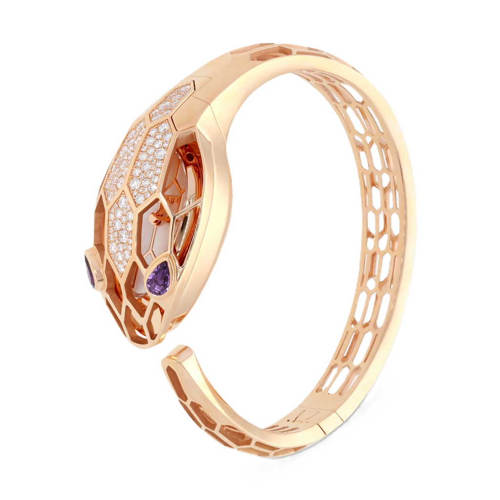 Bvlgari Serpenti Misteriosi Secret 18K Rose Gold Diamond Quartz Ladies Watch