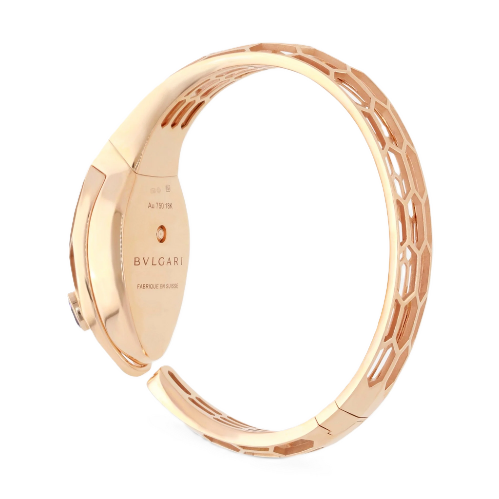 Bvlgari Serpenti Misteriosi Secret 18K Rose Gold Diamond Quartz Ladies Watch