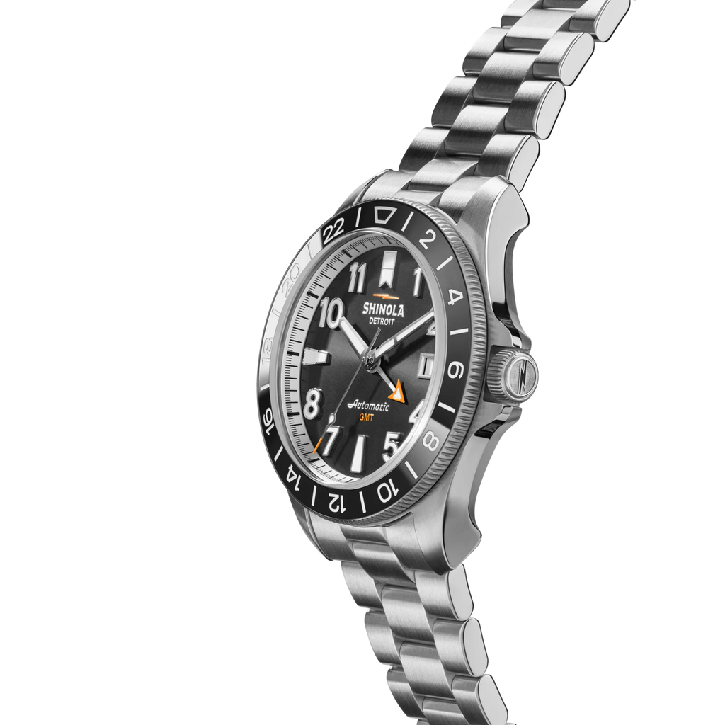 Shinola Monster GMT 40mm Automatic Black dial, Ceramic Bezel, Stainless Steel