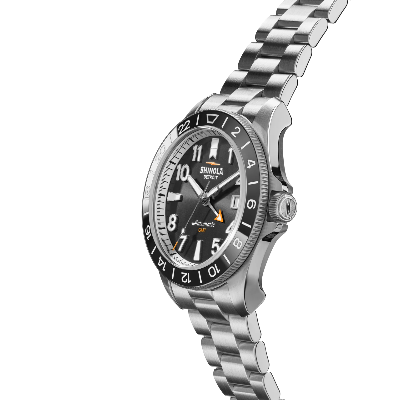 Shinola Monster GMT 40mm Automatic Black dial, Ceramic Bezel, Stainless Steel