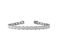 14k white gold Emerald Cut Lab Diamond Tennis Bracelet, 4.54 carats - Shami Fine Watchmaking & Jewelry