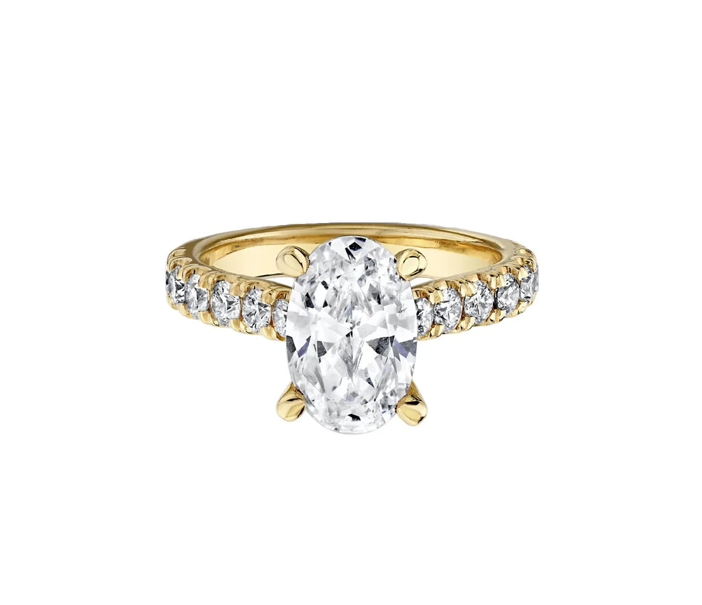18k Yellow Gold GIA 2.05 carat J I1 Oval Brilliant Natural Diamond Ring - Shami Fine Watchmaking & Jewelry