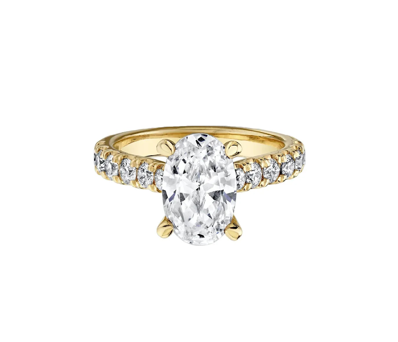 18k Yellow Gold GIA 2.05 carat J I1 Oval Brilliant Natural Diamond Ring - Shami Fine Watchmaking & Jewelry
