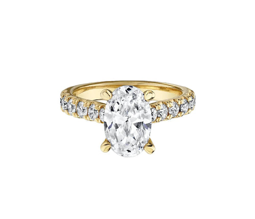 18k Yellow Gold GIA 2.05 carat J I1 Oval Brilliant Natural Diamond Ring - Shami Fine Watchmaking & Jewelry