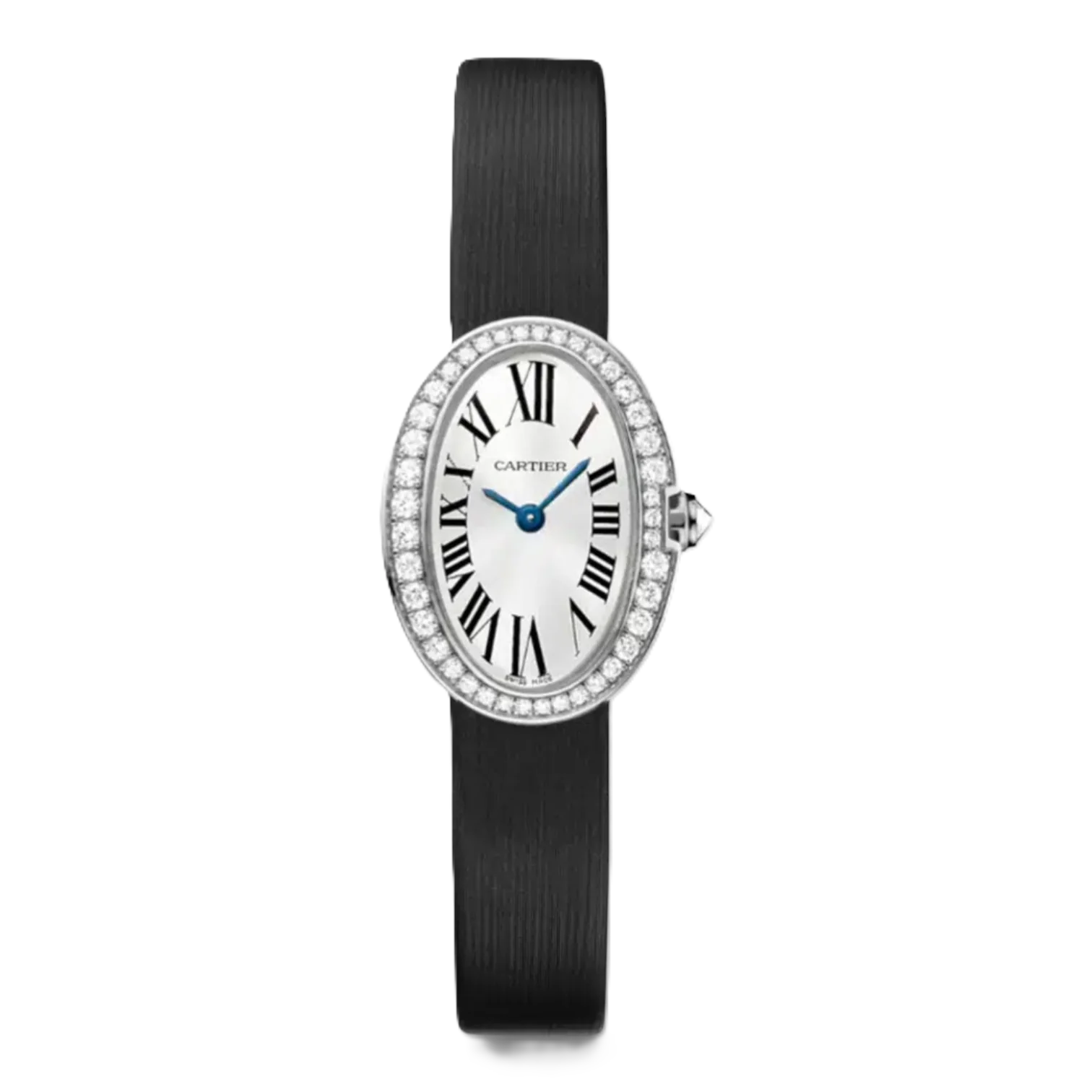 Cartier Mini Baignoire 18K White Gold Diamond Quartz Ladies Watch