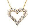 18k yellow gold 0.48 carat Natural Diamond Heart Pendant - Shami Fine Watchmaking & Jewelry