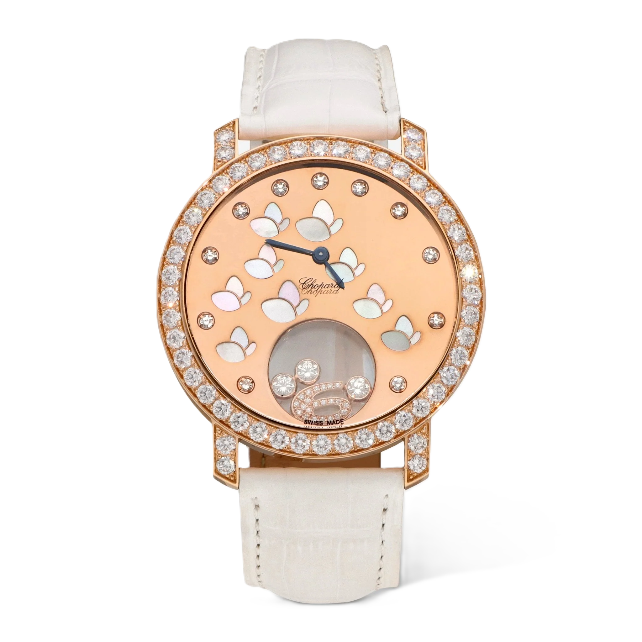 Chopard Happy Sport 18K Rose Gold Diamond Quartz Ladies Watch