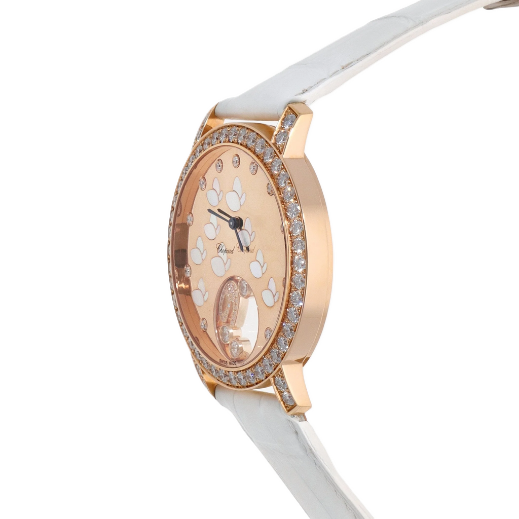 Chopard Happy Sport 18K Rose Gold Diamond Quartz Ladies Watch