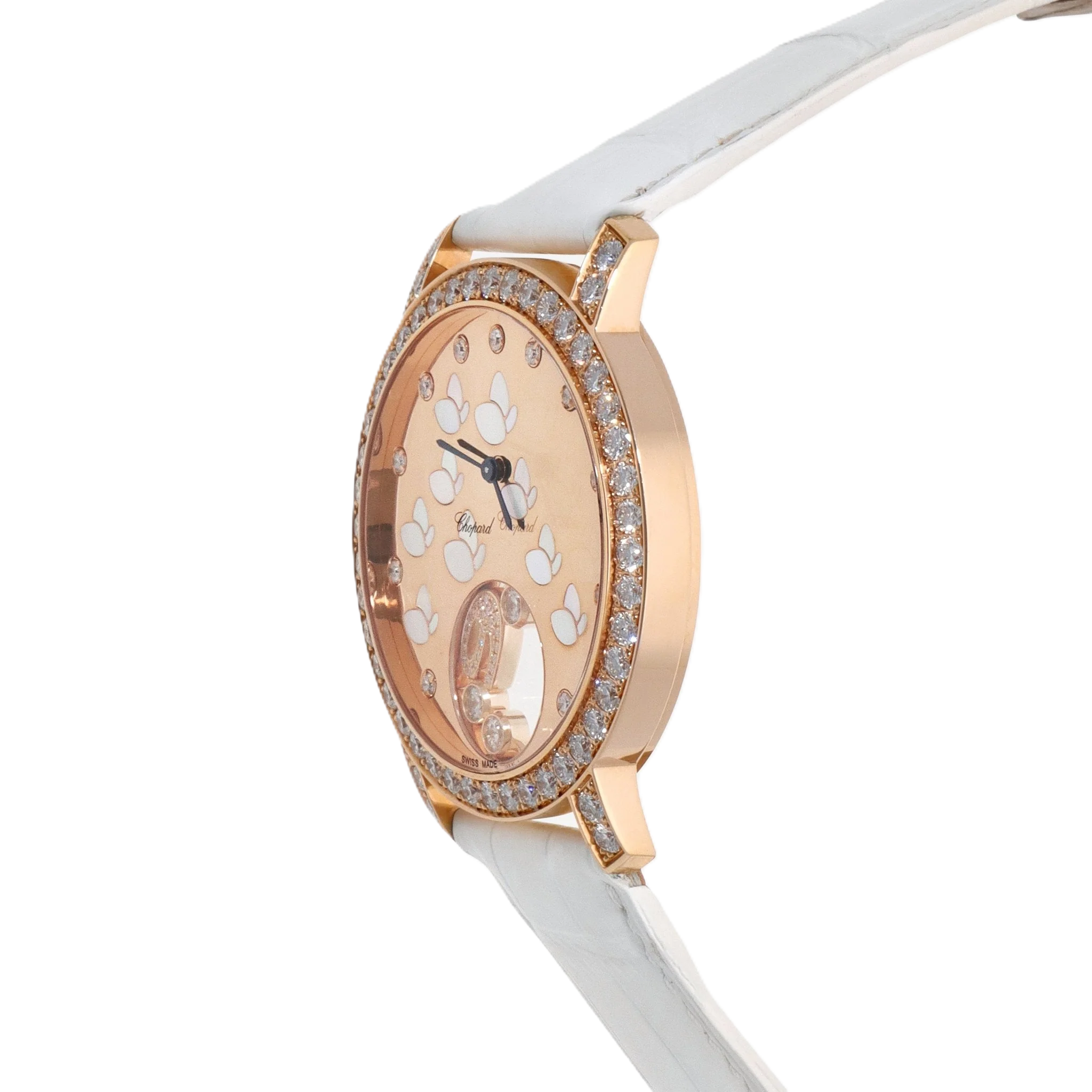Chopard Happy Sport 18K Rose Gold Diamond Quartz Ladies Watch