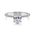 18k White Gold IGI 3.00 carat F VS1 Oval Brilliant Lab Diamond Ring - Shami Fine Watchmaking & Jewelry