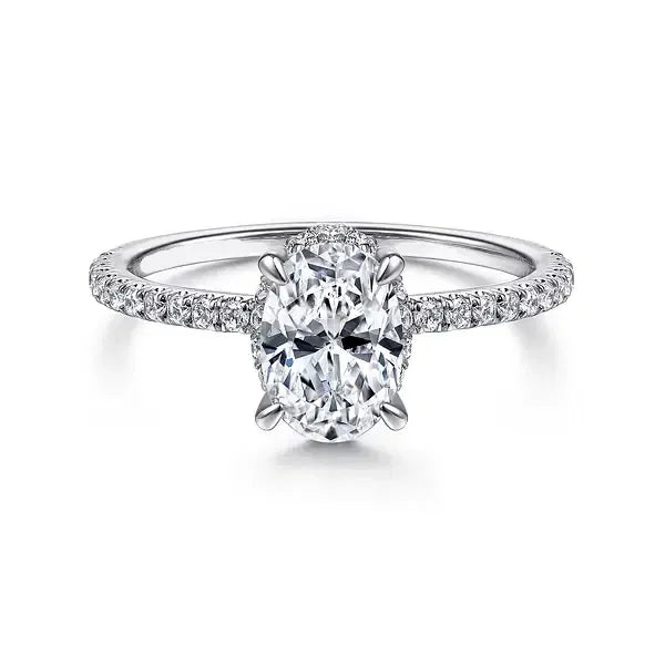 18k White Gold IGI 3.00 carat F VS1 Oval Brilliant Lab Diamond Ring - Shami Fine Watchmaking & Jewelry