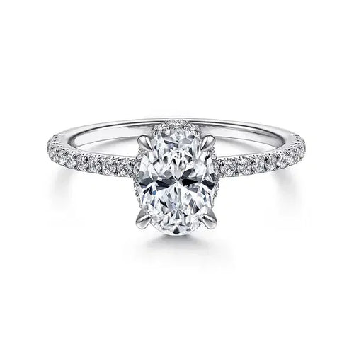 18k White Gold IGI 3.00 carat F VS1 Oval Brilliant Lab Diamond Ring - Shami Fine Watchmaking & Jewelry