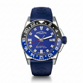 ARMAND NICOLET JS9-44, 44mm 316L Stainless Steel, Automatic, Ceramic Bezel, Blue Dial, Rubber Strap - Shami Fine Watchmaking & Jewelry