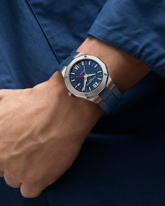 Riviera 10659 Automatic, GMT, 42mm Steel Case, Rubber Strap