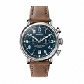 Shinola Runwell Argonite 5021 chrono 41mm mid blue strap - Shami Fine Watchmaking & Jewelry