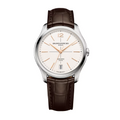 Clifton 10773 39mm Steel Case, Steel Bezel, Exhibition Back, Automatic, Silver Dial, Leather