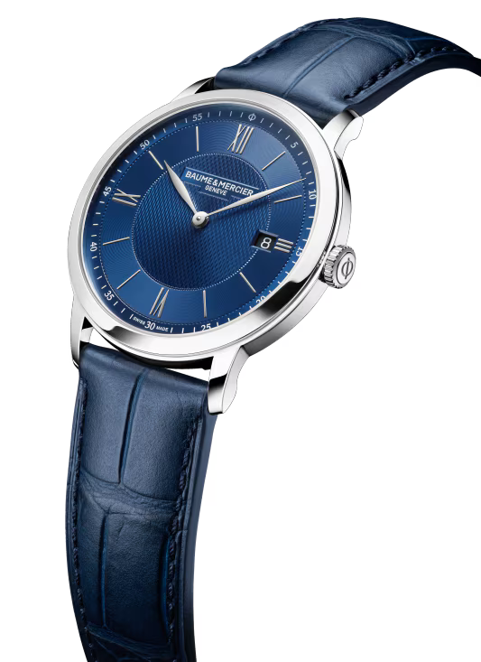 Classima 10878 40mm Steel, Quartz, Blue Sun Dial, Leather Strap