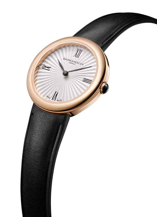 Joia 10849, 28mm 4N PVD Steel Case & Back, Silver Sunburst Dial, Quartz, Leather