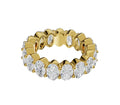14k Gold Lab Oval Diamond Common Prong Eternity Band - Shami Fine Watchmaking & Jewelry