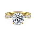 18k yellow gold IGI 3.00 carat F VS1 Round Brilliant Lab Grown Diamond Ring - Shami Fine Watchmaking & Jewelry