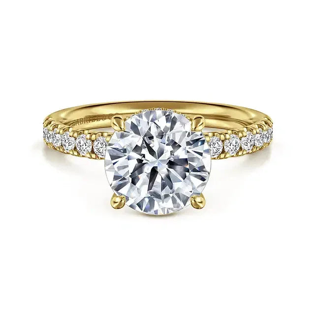 18k yellow gold IGI 3.00 carat F VS1 Round Brilliant Lab Grown Diamond Ring - Shami Fine Watchmaking & Jewelry