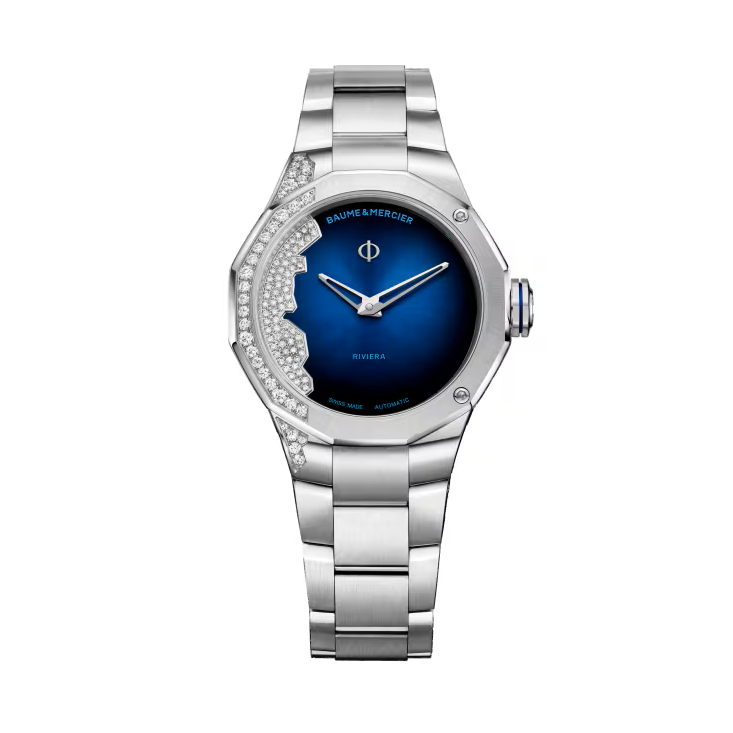 Riviera 10677 Automatic, Diamond-Set 33mm Steel Case & Bracelet