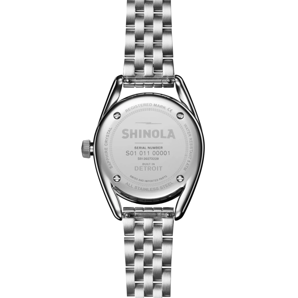 Shinola Diamond Derby 30.5mm Diamond Bezel and Black Diamond Dial, Stainless Steel