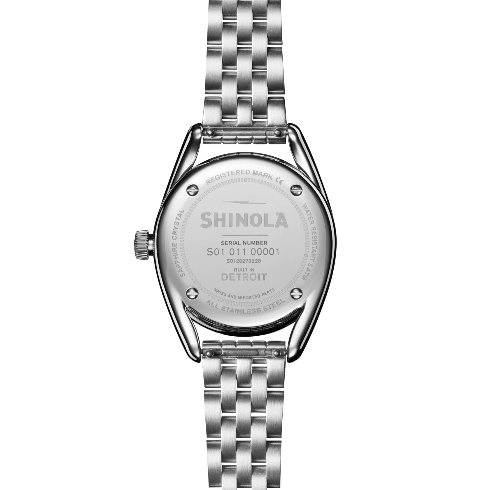 Shinola Diamond Derby 30.5mm Diamond Bezel and Black Diamond Dial, Stainless Steel