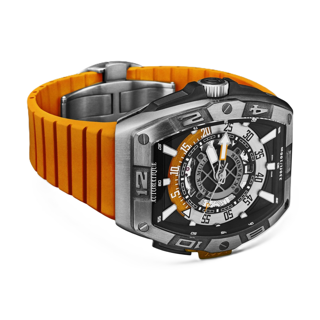 Franck Muller SkaFander Black and Orange Dial Automatic Men's Watch