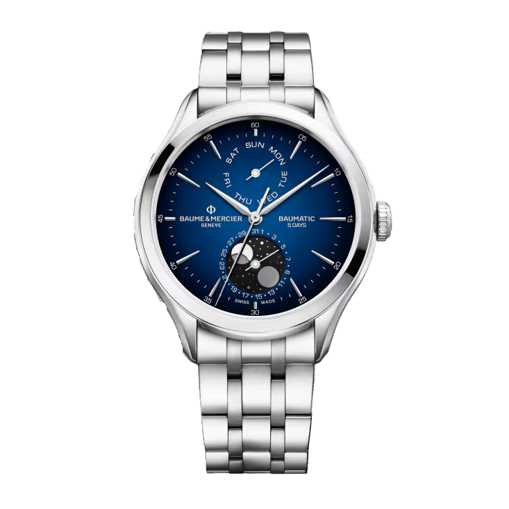 Clifton 10725 Automatic Watch, Moon Phase, Date, 42mm