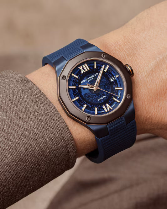 Riviera 10769 Automatic, Steel Titanium, 42 mm Case, Rubber Strap