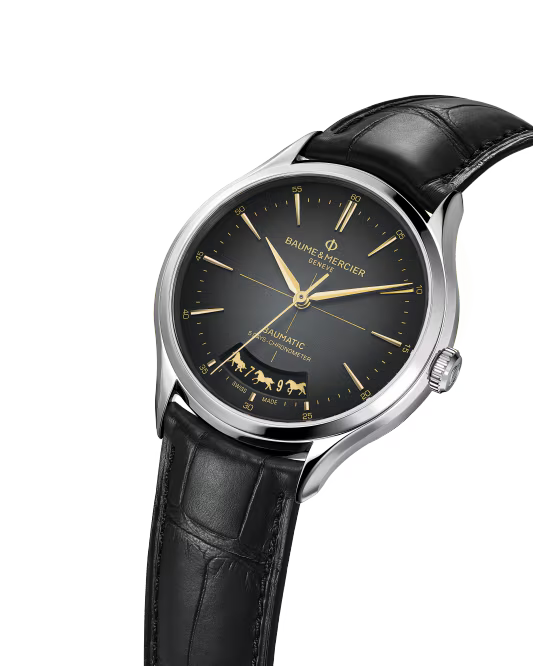 Clifton 10839 Automatic watch, Date display, 40 mm, Leather Strap
