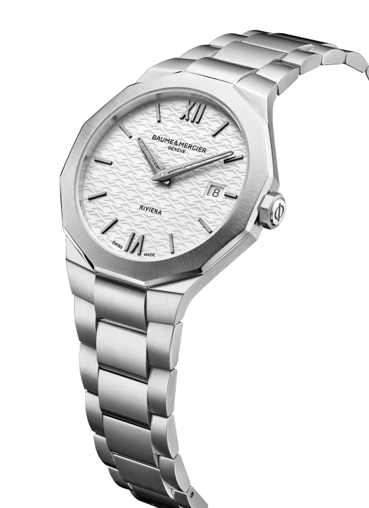 Riviera 10845 Quartz, Date Display, 39mm Steel Case & Bracelet