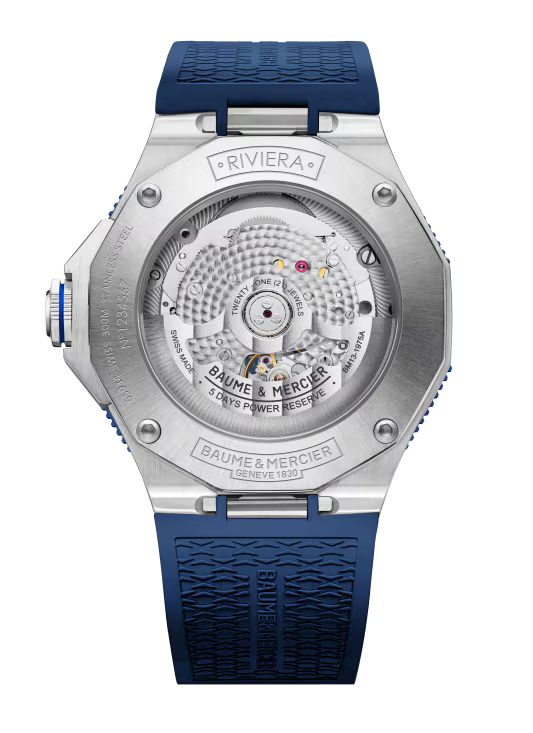 Riviera 10716 Automatic, Date Display, 42mm Steel Case, Rubber Strap