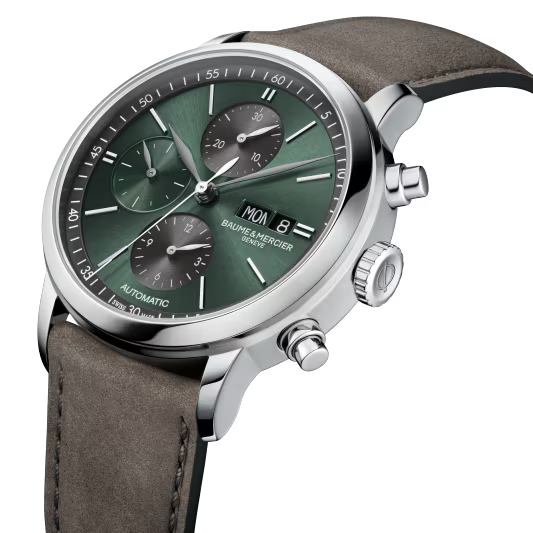 Classima 10783 Automatic Chronograph, 42mm Steel Case, Suede
