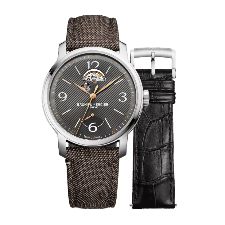 Classima 10718 Automatic, Open Balance, 42 mm Steel Case, Fabric Strap
