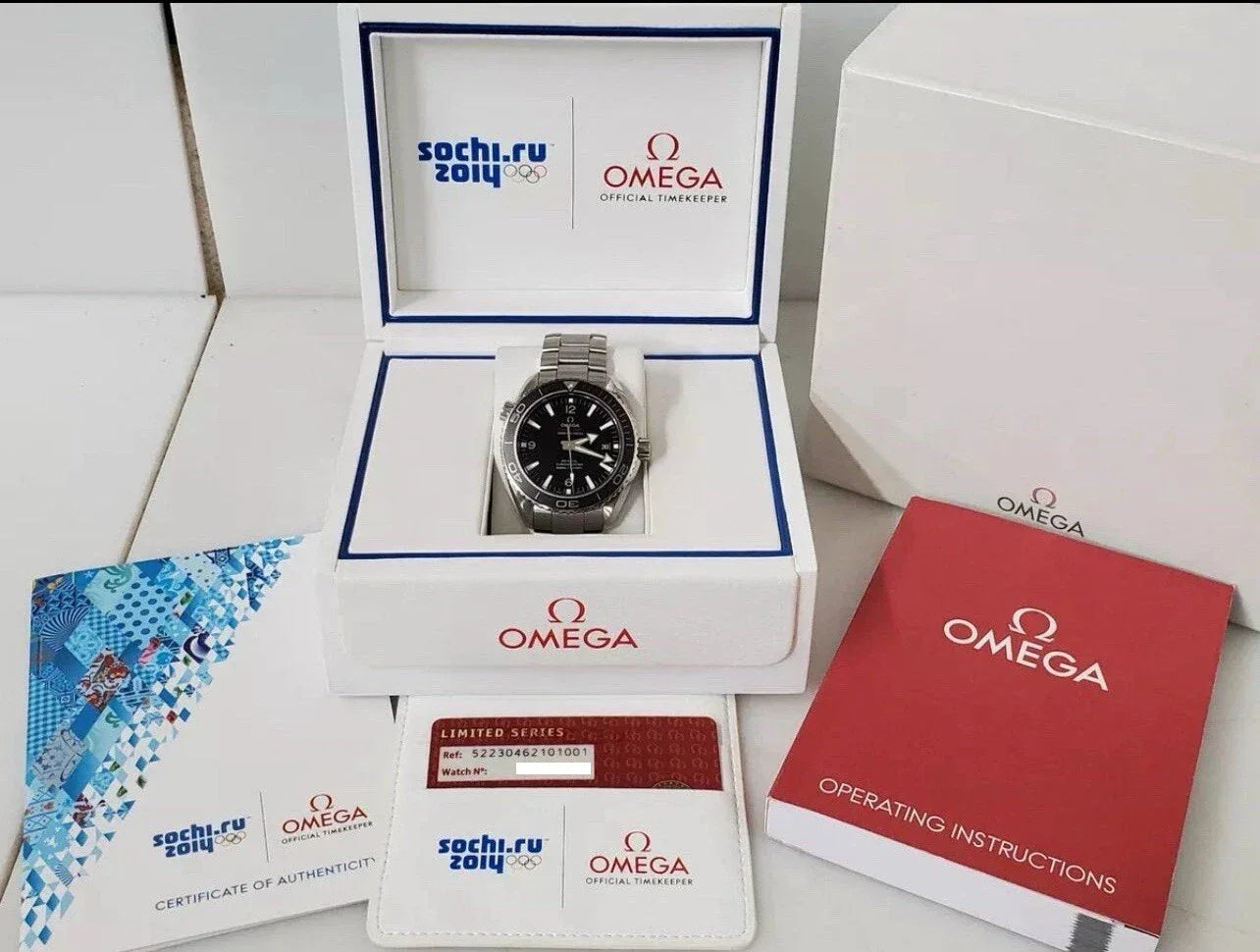 Omega Seamaster Planet Ocean Sochi 2014 Limited Edition - Shami Fine Watchmaking & Jewelry