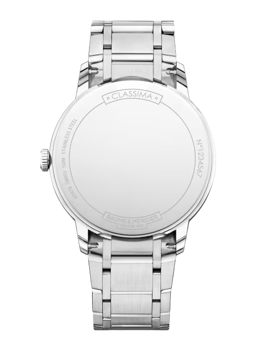 Classima 10883, 40mm Steel Case & Back, Silver Sun Dial, Quartz, Steel