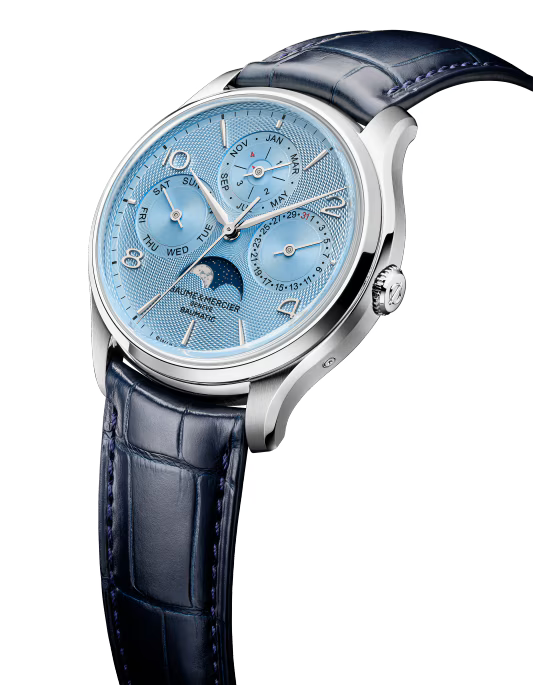 Clifton 10872 Automatic Watch, Perpetual Calendar, 40 mm, Leather Strap