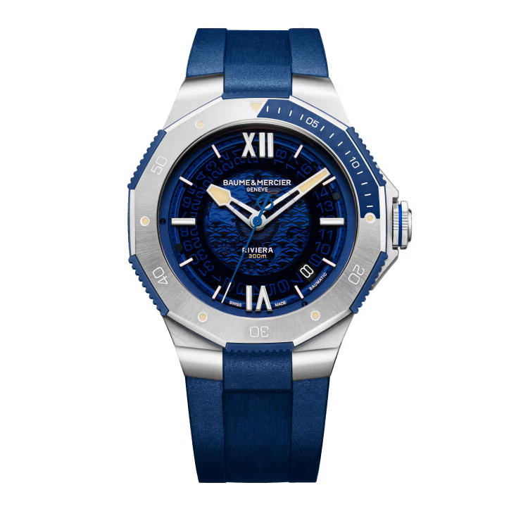 Riviera 10716 Automatic, Date Display, 42mm Steel Case, Rubber Strap
