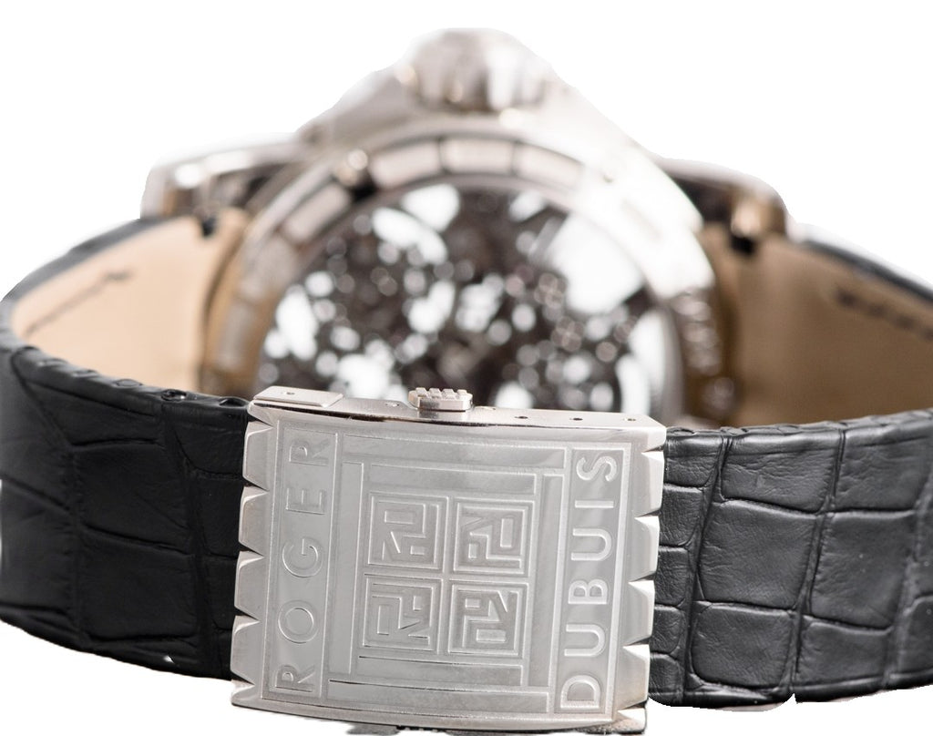 Roger Dubuis Excalibur Skeleton Double Tourbillon RDDBEX0281 45mm 18k white gold