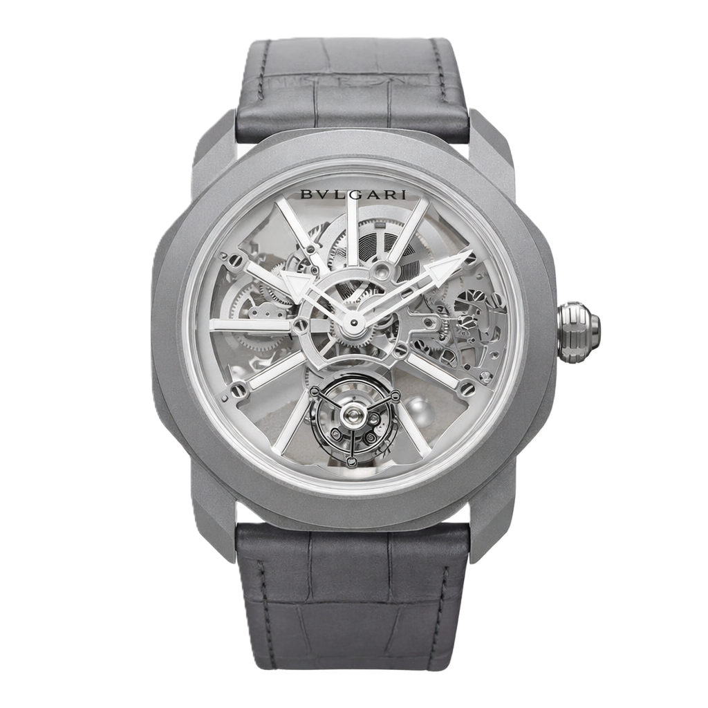 Bulgari Octo Roma Skeleton Dial, Manual Wind, Tourbillon 44mm Titanium Case