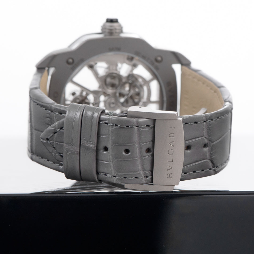 Bulgari Octo Roma Skeleton Dial, Manual Wind, Tourbillon 44mm Titanium Case
