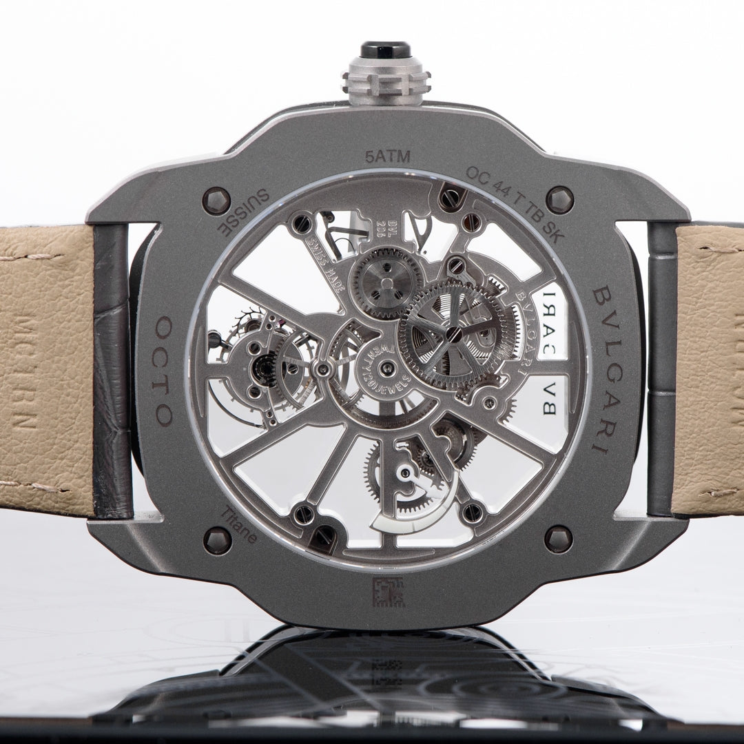 Bulgari Octo Roma Skeleton Dial, Manual Wind, Tourbillon 44mm Titanium Case