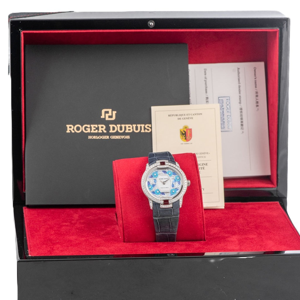 Roger Dubuis Velvet Blossom DBVE0054 36mm 18k white gold