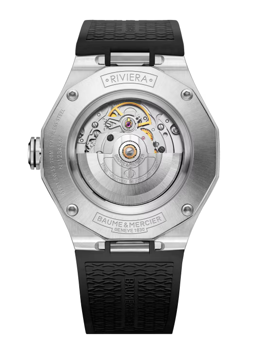 Riviera 10768 Automatic, Steel-ADLC, 42mm, Rubber Strap